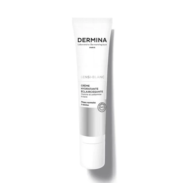 Dermina SENSI-BLANC Créme Hydratante Eclaircissante Peaux Normales à Sèches 40ml