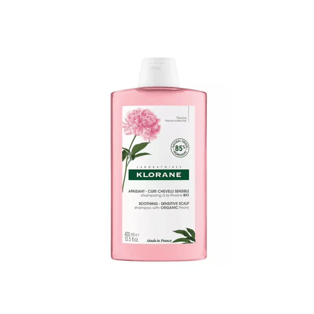 IMAGE-2024-11-22T105702.257.png Klorane Shampoing Apaisant à la Pivoine BIO – Cheveux Sensibles et Cuir Chevelu Irrité – 400 ml – Image 1