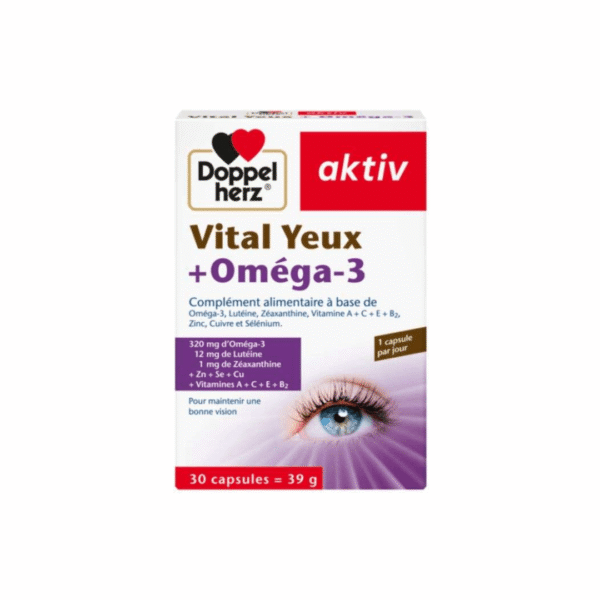 DOPPELHERZ AKTIV VITAL YEUX + OMEGA3 30 CAPSULES