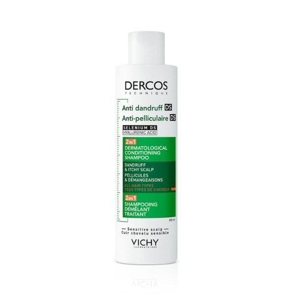 Vichy Dercos 2en1 Antipelliculaire DS – Shampooing & Démêlant – 200 ml