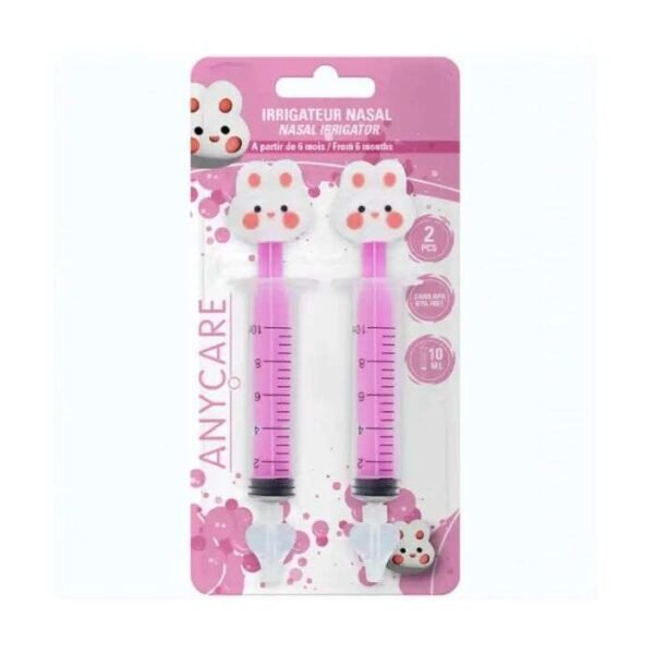 ANYCARE BEBE SERINGUE ANYCARE NASAL LAPIN ROSE /2