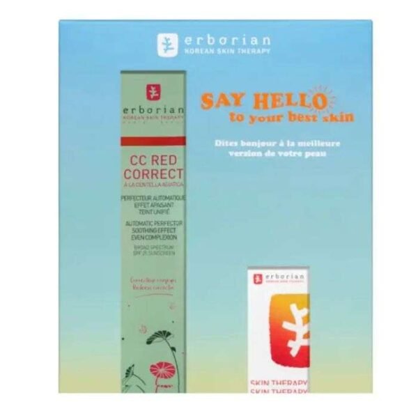 ERBORIAN – Coffret « CC Red Correct 45 ml + Skin Therapy 10 ml »