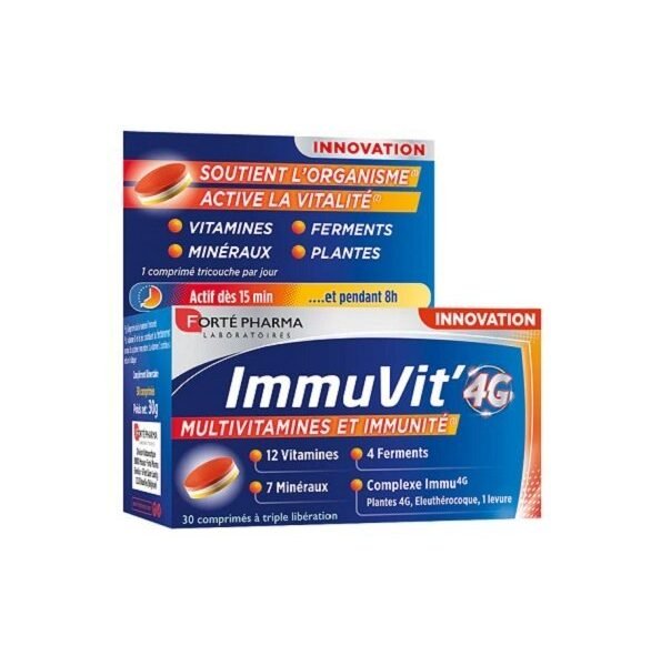 FORTE PHARMA IMMUVIT’4G Multivitamines et Immunité 30 Comprimès
