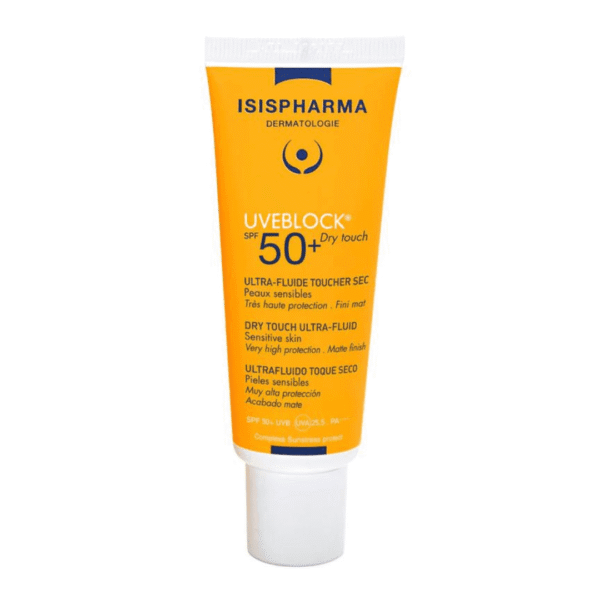 ISISPHARMA UVEBLOCK 50+ Ultra-Fluide Toucher Sec 40 ml – Protection Solaire Visage
