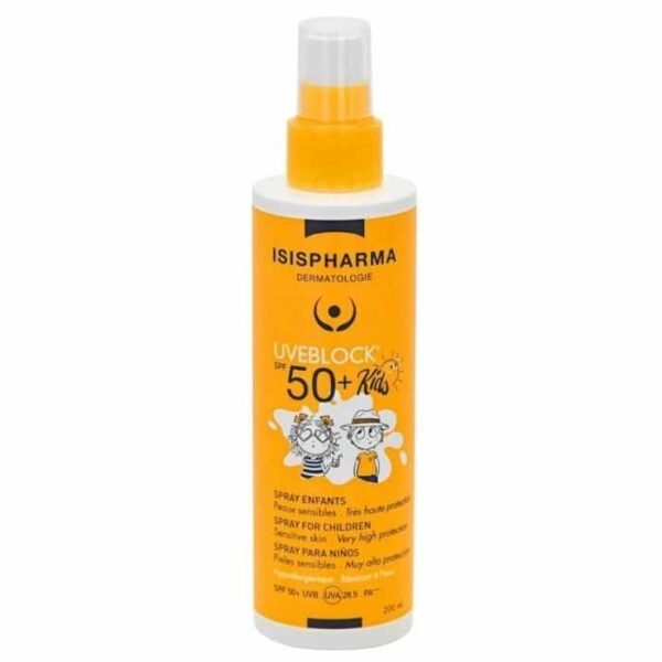 Isispharma Uveblock Spray Enfants SPF50+ 200ml - Protection Solaire Enfants Très Haute