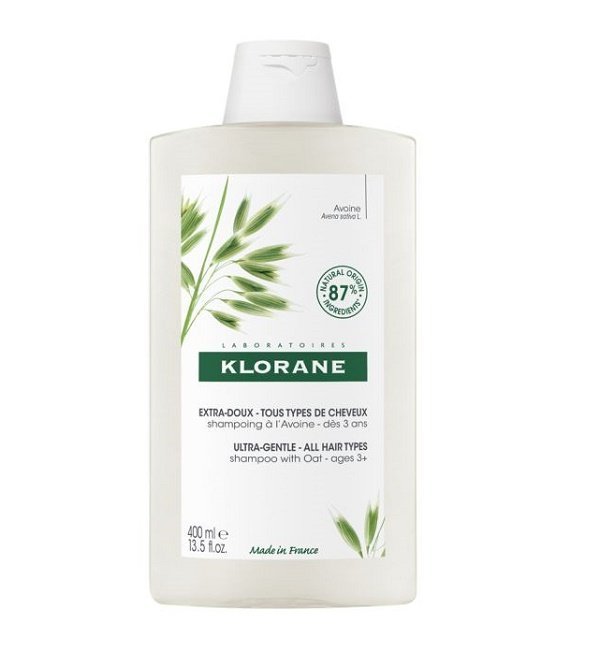 klorane-shampooing-extra-doux-lait-davoine-1.jpg Klorane Shampoing Extra-Doux à l’Avoine – Cheveux Normaux à Sensibles – 400 ml – Image 1