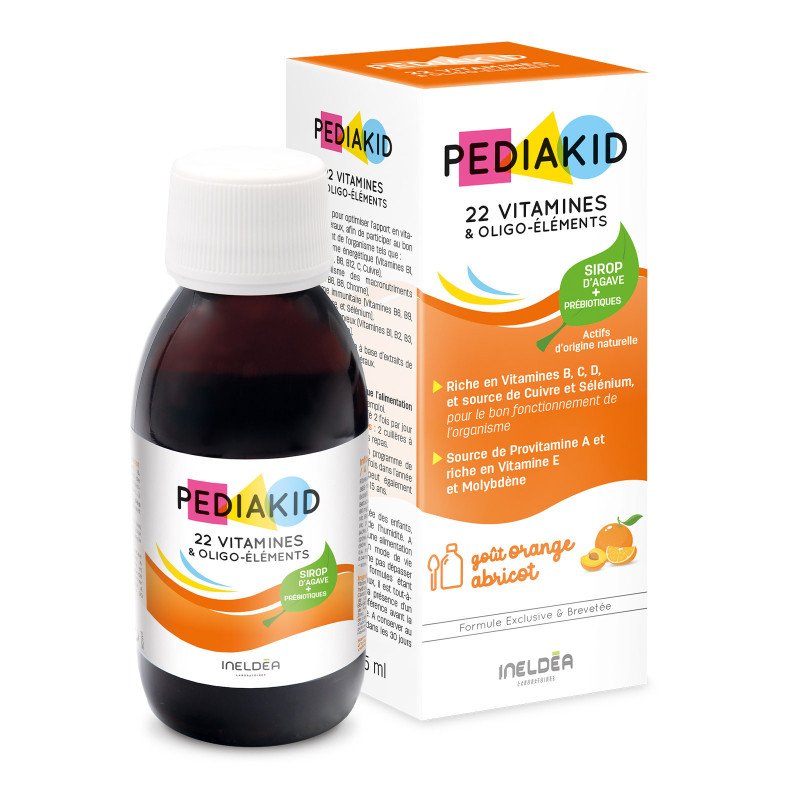 vitamines-oligo-elements PEDIAKID Sirop 22 Vitamines et Oligo-éléments 125ml – Image 1