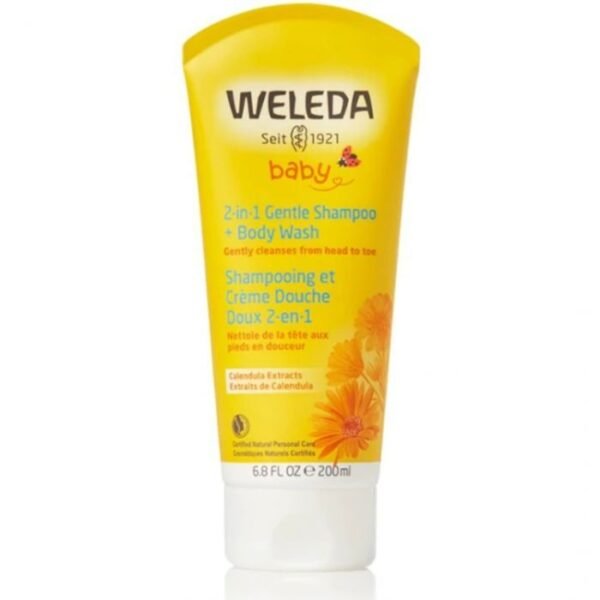 WELEDA bébé Calendula shampoing et crème de douche doux 2 en 1 | 200 ml