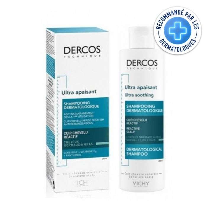dercos-vichy-dercos-ultra-apaisant-cheveux-normaux-a-gras-200-ml-shampoings-usage-frequent Vichy Dercos Ultra Apaisant 200ml – Shampooing Cheveux Normaux à Gras – Image 1