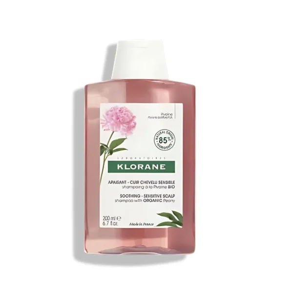 Klorane Shampoing Apaisant Anti-Irritation et Protecteur à la Pivoine BIO – Cheveux Sensibles – 200 ml