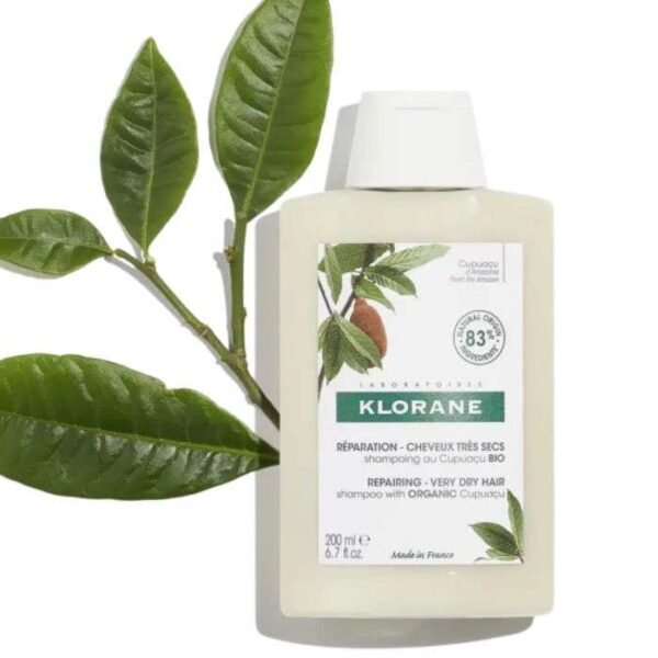 Klorane Shampoing Réparation au Cupuaçu BIO – Cheveux Très Secs – 200 ml
