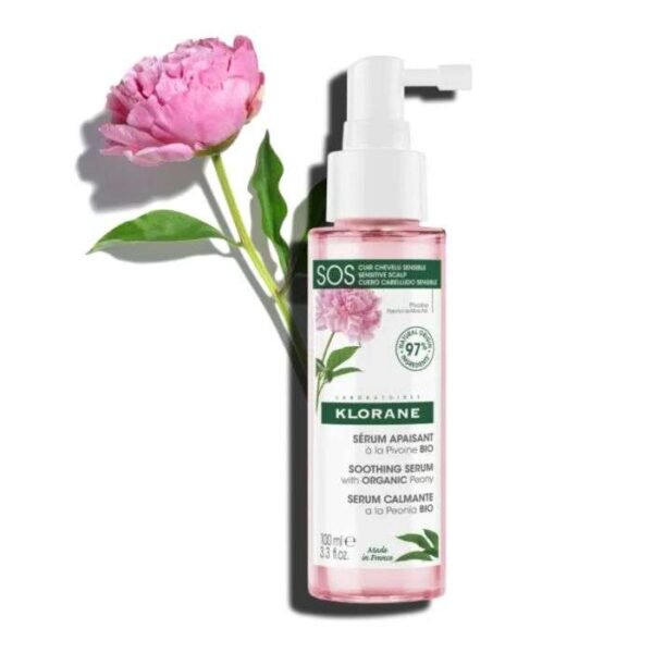 Klorane Sérum SOS à la Pivoine BIO – Cheveux Secs et Cuir Chevelu Sensible – 100 ml